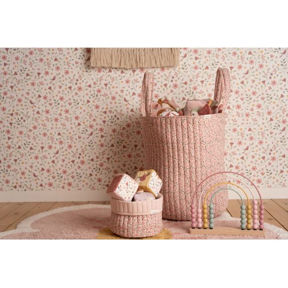 LITTLE DUTCH KOŠÍK TEXTILNÍ OBOUSTRANNÝ EXTRA VELKÝ FAIRY FLORAL - DEKORACE A POLIČKY - SPINKÁNÍ