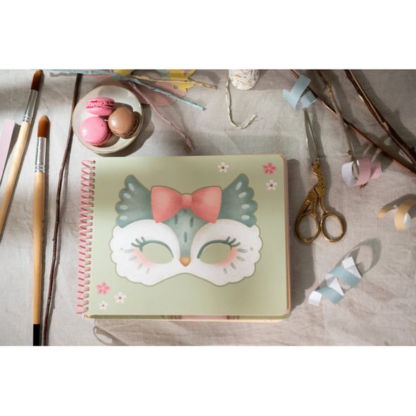 LITTLE DUTCH KNIHA S VYSTŘIHOVACÍMI MASKAMI ROSA - VÝTVARNÉ POMŮCKY A HRAČKY - PRO DĚTI