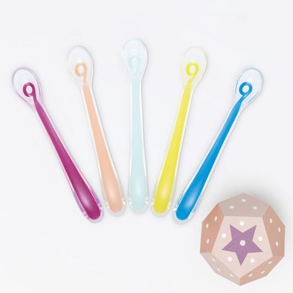BABYMOOV SADA SILIKONOVÝCH LŽIČEK 5KS - LŽIČKY A PŘÍBORY - KRMENÍ