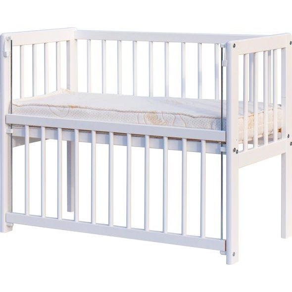 SCARLETT DĚTSKÁ POSTÝLKA K POSTELI RODIČŮ BABY II (BOROVICE) BÍLÁ 90X41CM - K RODIČOVSKÉ POSTELI - SPINKÁNÍ