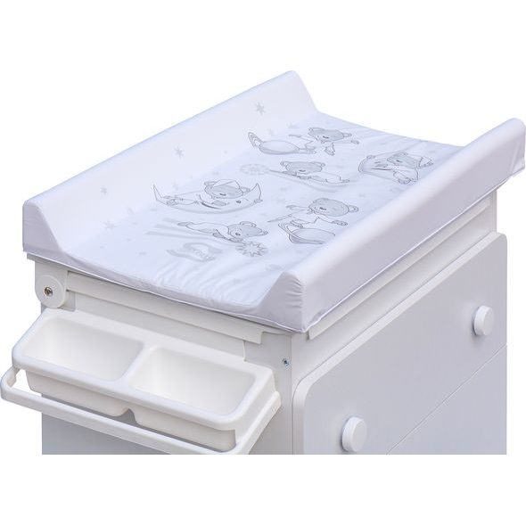 SCARLETT PŘEBALOVACÍ KOMODA S VANIČKOU VISTA BÍLÁ S PŘEBALOVACÍ PODLOŽKOU GALAXY BÍLÝ - PŘEBALOVACÍ KOMODY - PŘEBALOVÁNÍ