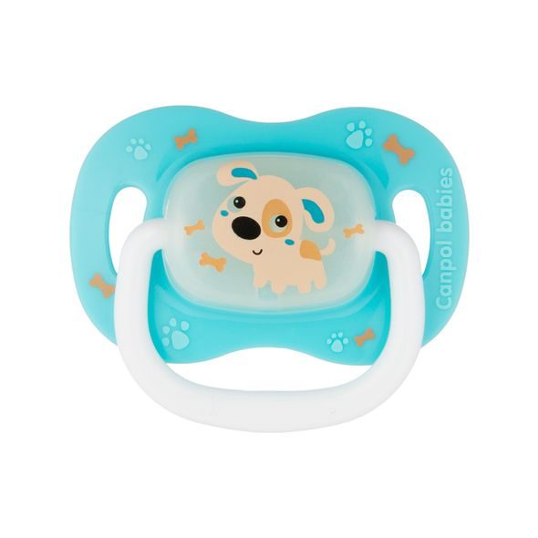 CANPOL BABIES DUDLÍK 18M+ SILIKONOVÝ SYMETRICKÝ BUNNY & COMPANY MODRÝ - ŠIDÍTKA A DOPLŇKY - KRMENÍ