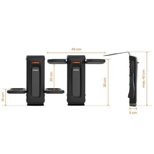 AUTO PODNOŽKA NASTAVITELNÁ OKIDAY - AUTODOPLŇKY RŮZNÉ - AUTOSEDAČKY A PŘÍSLUŠENSTVÍ