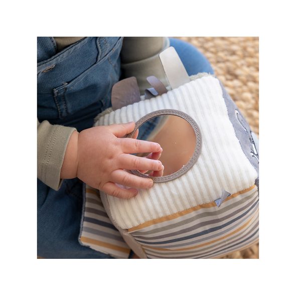 LITTLE DUTCH KOSTKA TEXTILNÍ KRÁLÍČEK MIFFY FLUFFY GREEN - SENZORICKÉ HRAČKY - PRO DĚTI