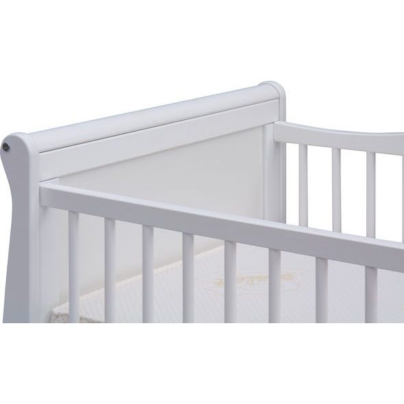 SCARLETT DĚTSKÁ POSTÝLKA SCARLETT MARINA - BÍLÁ (BOROVICE) - VYNDAVACÍ PŘÍČKY - 120 X 60 CM - DŘEVĚNÉ POSTÝLKY - SPINKÁNÍ