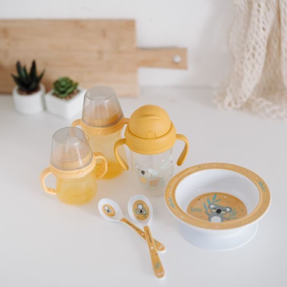 CANPOL BABIES HRNEČEK SE SILIKONOVÝM PÍTKEM FIRSTCUP 150ML ŽLUTÝ - DĚTSKÉ HRNEČKY - KRMENÍ