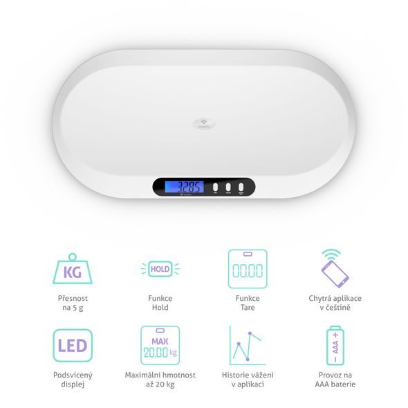 TRUELIFE BABYSCALE B5 BT - KOJENECKÉ VÁHY - KOUPÁNÍ A ZDRAVÍ