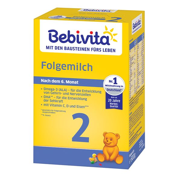 BEBIVITA MLÉKO 2 INSTANTNÍ POKRAČOVACÍ MLÉČNÁ KOJENECKÁ VÝŽIVA OD UK. 6. MĚSÍCE 500G - KOJENECKÁ MLÉKA - KRMENÍ