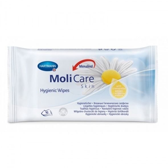 HARTMANN MOLICARE SKIN HYGIENICKÉ UBROUSKY MODRÁ ŘADA 10 KS - VLHČENÉ UBROUSKY - PŘEBALOVÁNÍ