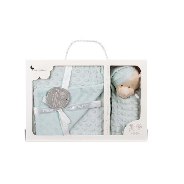 INTERBABY DEKA MĚKKÁ KULIČKY+ PŘÍTULKA - ZELENÁ - DĚTSKÉ DEKY PRO MIMINKA - SPINKÁNÍ