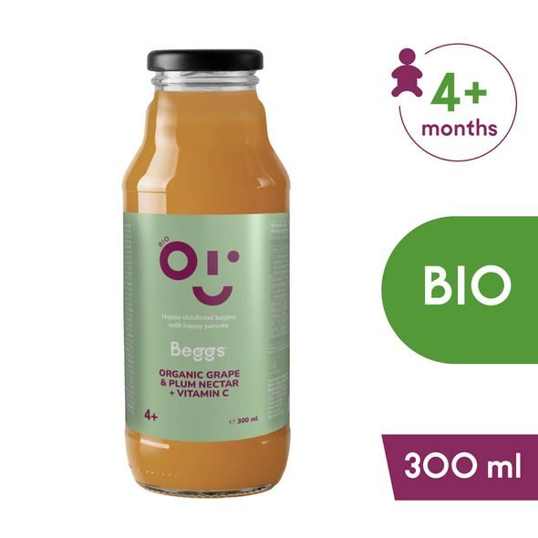 BEGGS BIO NEKTAR HROZNOVÉ VÍNO & ŠVESTKA (300 ML) - NÁPOJE - KRMENÍ