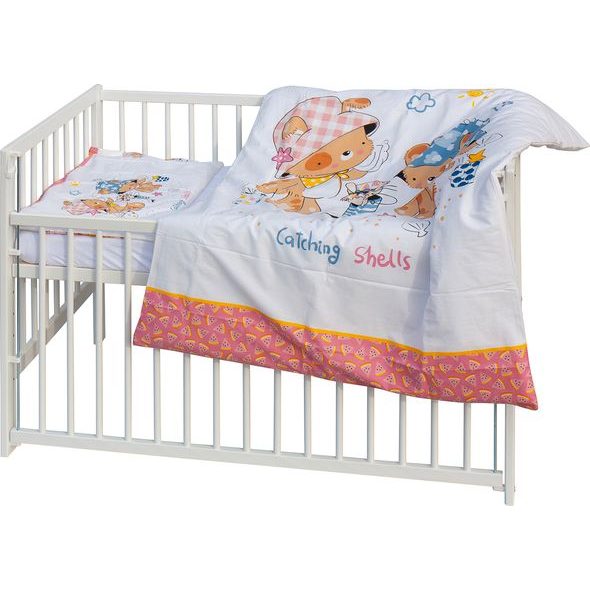 SCARLETT DĚTSKÁ POSTÝLKA S KOMPLETNÍ VÝBAVOU SCARLETT 120 X 60 CM - PALPY - DŘEVĚNÉ POSTÝLKY - SPINKÁNÍ