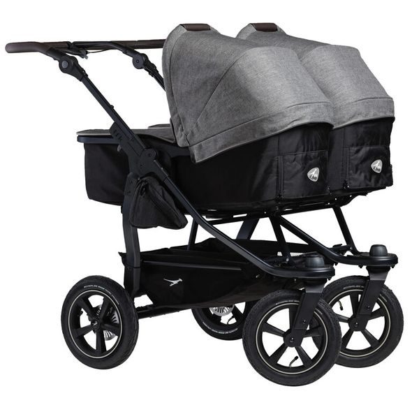 TFK TFK SET DUO2 FRAME 2025 - AIR WHEEL CARRYCOT + SEAT PREM. GREY - KOČÁRKY PRO DVOJČATA - KOČÁRKY A PŘÍSLUŠENSTVÍ
