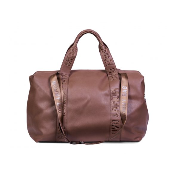 CHILDHOME PŘEBALOVACÍ TAŠKA MOMMY BAG SIGNATURE VEGAN LEATHER DARK BROWN - PŘEBALOVACÍ TAŠKY - KOČÁRKY A PŘÍSLUŠENSTVÍ
