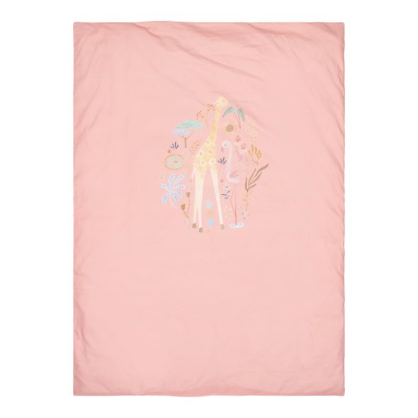 LITTLE DUTCH POVLEČENÍ 140X100 A 40X60 CM PINK BLOOMING SAFARI - POVLEČENÍ DO POSTÝLKY - SPINKÁNÍ