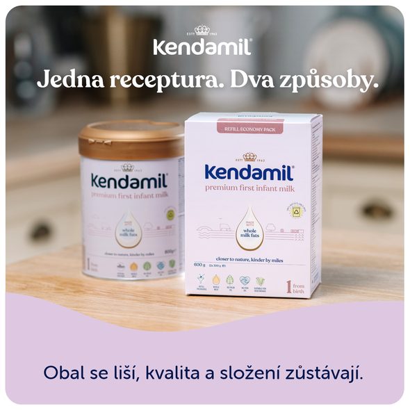 KENDAMIL PREMIUM 1 (600 G) - KOJENECKÁ MLÉKA - KRMENÍ