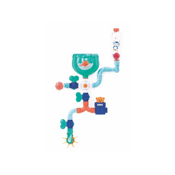 LUDI VODNÍ MLÝNEK S POTRUBÍM MEDVÍDEK - HRAČKY DO VANY - PRO DĚTI