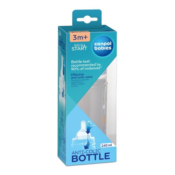 CANPOL BABIES LÁHEV SE ŠIROKÝM HRDLEM NEWBORN BABY 240ML - KOJENECKÉ LAHVE - KRMENÍ