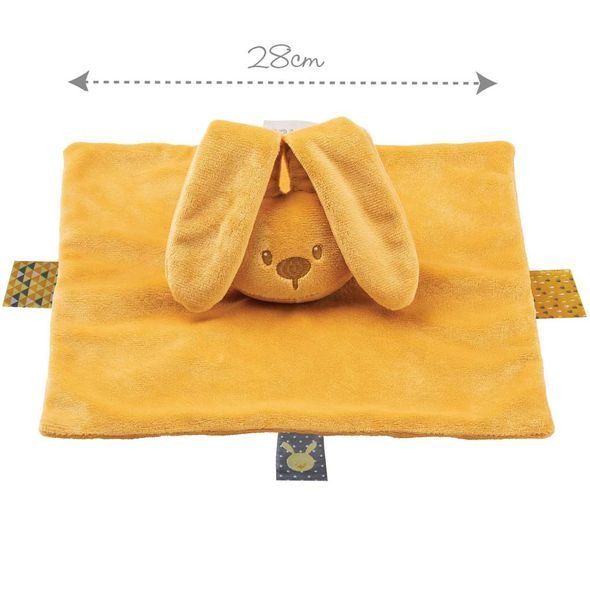 NATTOU MAZLÍČEK LAPIDOU OCHER 28 X 28 CM - USÍNÁČCI MAZLÍCÍ - PRO DĚTI