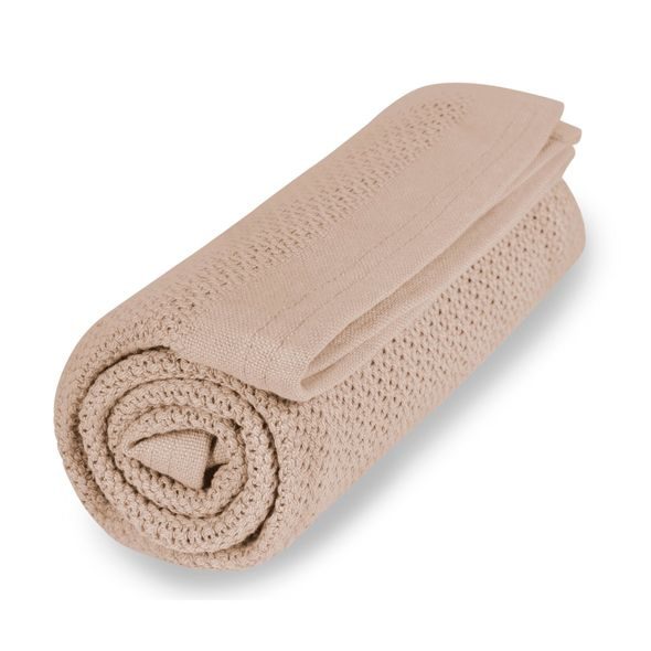 VINTER & BLOOM DEKA SOFT GRID ORGANIC GOLDEN SAND - DĚTSKÉ DEKY PRO MIMINKA - SPINKÁNÍ