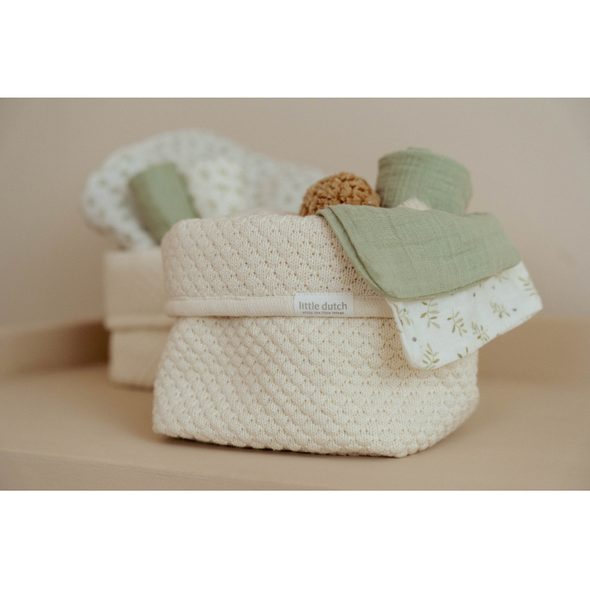 LITTLE DUTCH PLENY 70X70CM BLUEBERRY LEAVES & SAGE 2 KS - LÁTKOVÉ PLENY SKLÁDANÉ - PŘEBALOVÁNÍ