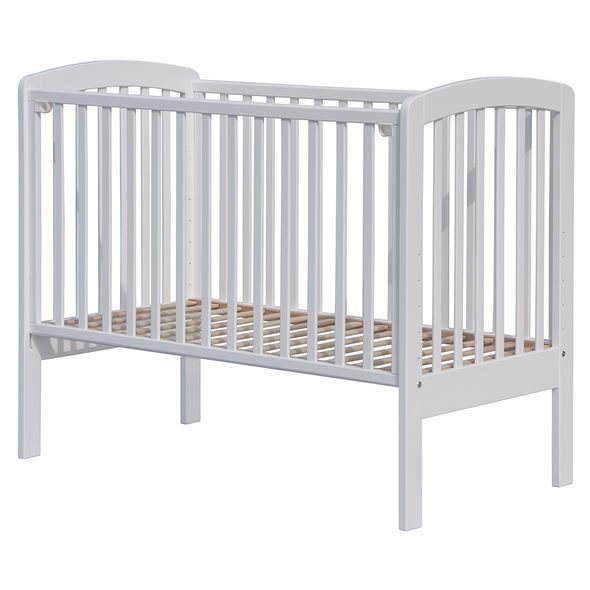 SCARLETT DĚTSKÁ POSTÝLKA SE STAHOVACÍM BOKEM - ADRA (BUK) - BÍLÁ 120 X 60 CM - DŘEVĚNÉ POSTÝLKY - SPINKÁNÍ