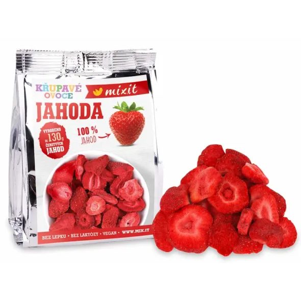 MIXIT KŘUPAVÉ OVOCE DO KAPSY - JAHODA (13G) - DO TAŠKY NA VYCHÁZKU - PRE MAMIČKY