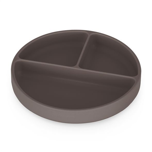 PETITE&MARS TALÍŘEK SILIKONOVÝ DĚLÍCÍ KULATÝ TAKE&MATCH BITTER COCOA 6M+ - MISKY, TALÍŘKY A PODLOŽKY - KRMENÍ