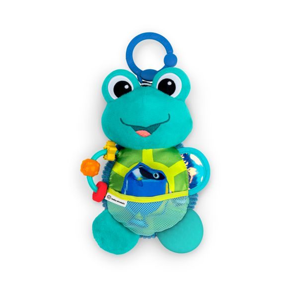 BABY EINSTEIN HRAČKA AKTIVNÍ NA C KROUŽKU ŽELVA NEPTUNE’S SENSORY SIDEKICK™ 0M+ - HRAČKY SE ZVUKY - PRO DĚTI