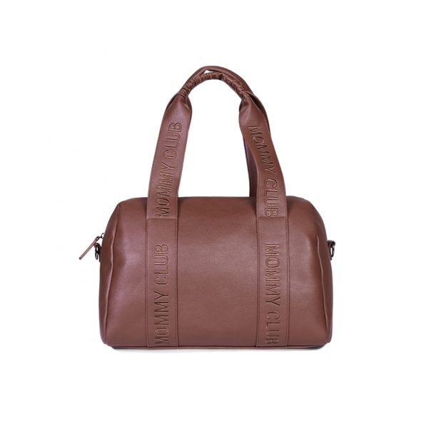 CHILDHOME PŘEBALOVACÍ TAŠKA MOMMY CLUB SIGNATURE VEGAN LEATHER DARK BROWN - PŘEBALOVACÍ TAŠKY - KOČÁRKY A PŘÍSLUŠENSTVÍ