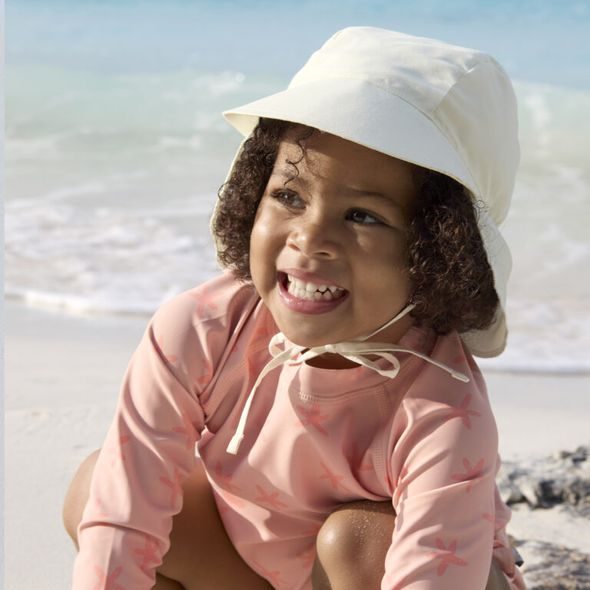 LÄSSIG SPLASH SUN PROTECTION FLAP HAT SEA SALT 07-18 MO. - ČEPIČKY A KLOBOUČKY - PRO DĚTI