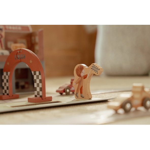 LITTLE DUTCH ZÁVODNÍ DRÁHA S DOPLŇKY V KUFŘÍKU - LITTLE DUTCH - PRO DĚTI