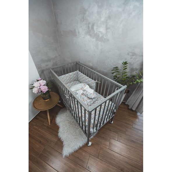 ENIE BABY POVLEČENÍ BAVLNĚNÉ MILLY PURPLE 100X135 A 40X60 CM - POVLEČENÍ DO POSTÝLKY - SPINKÁNÍ