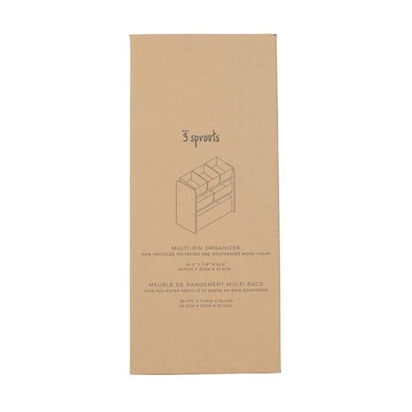 3 SPROUTS ORGANIZÉR NA HRAČKY RECYCLED SOLID CREAM - BOXY NA HRAČKY - SPINKÁNÍ