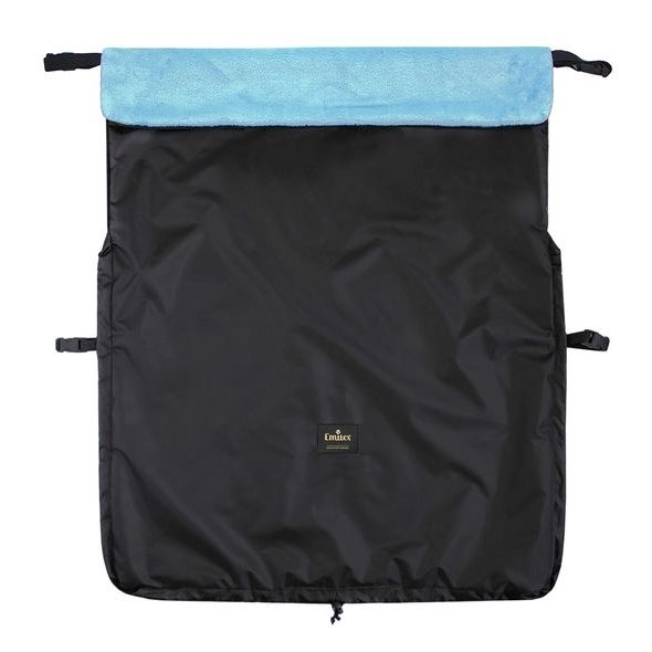 EMITEX NEPADACÍ DEKA ČERNÁ + VELVET SVĚTLE MODRÁ - NÁNOŽNÍKY - KOČÁRKY A PŘÍSLUŠENSTVÍ