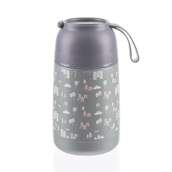 ZOPA TERMOSKA NA JÍDLO SE SILIKONOVÝM DRŽÁKEM 620ML - TERMOOBALY A TERMOSKY - KRMENÍ