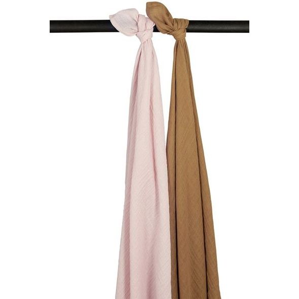 MEYCO MUŠELÍNOVÉ PLENY 2-BALENÍ SOFT PINK/TOFFEE - ZAVINOVACÍ PLENY / OSUŠKY VELKÉ - PŘEBALOVÁNÍ