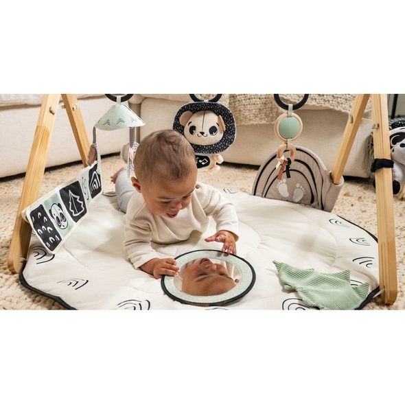 TINY LOVE HRACÍ DEKA S DŘEVĚNOU HRAZDOU BLACK & WHITE - HRACÍ DEKY - PRO DĚTI