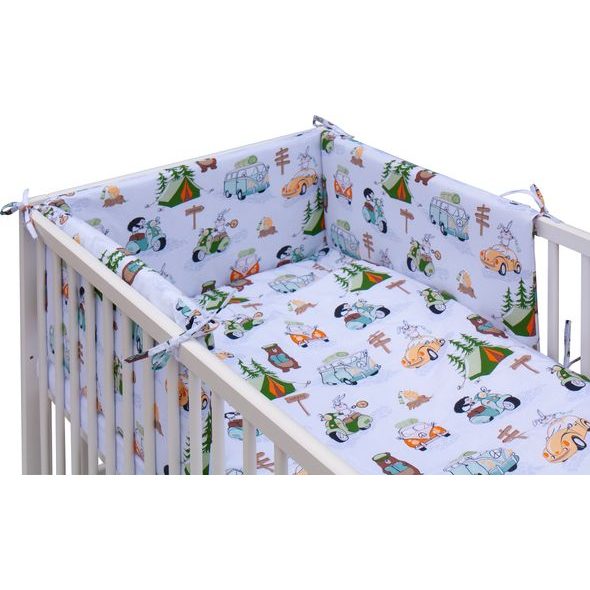 SCARLETT POSTÝLKA 120X60CM S KOMPLETNÍ VÝBAVOU FANY TYRKYSOVÁ - DŘEVĚNÉ POSTÝLKY - SPINKÁNÍ