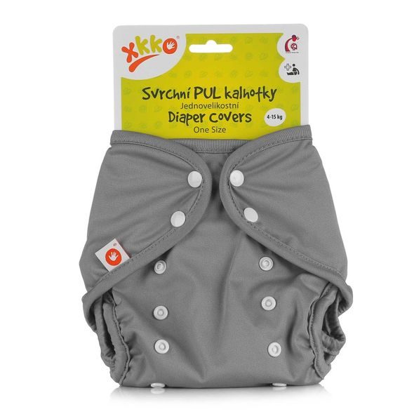KIKKO SVRCHNÍ PUL KALHOTKY XKKO ONE SIZE GREY - PLENKOVÉ KALHOTKY - PŘEBALOVÁNÍ