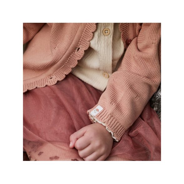 LITTLE DUTCH KARDIGAN PLETENÝ DEEP PINK VEL. 80 - KABÁTKY, MIKINKY - PRO DĚTI