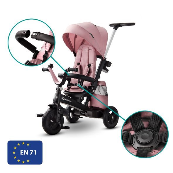 KINDERKRAFT TŘÍKOLKA EASYTWIST MAUVELOUS PINK - TŘÍKOLKY ŠLAPACÍ - NOŠENÍ & SPORT