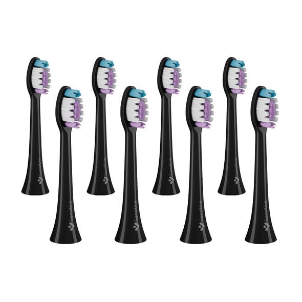 TRUELIFE SONICBRUSH CLEAN-SERIES HEADS SENSITIVE BLACK 8 PACK NÁHRADNÍ HLAVICE - PÉČE O ZUBY - PRO MAMINKY