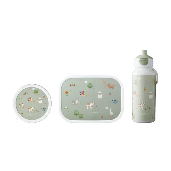 LITTLE DUTCH SVAČINOVÝ SET (LÁHEV 400ML+BOX+BOX NA OVOCE) FARMA - SPORTOVNÍ LAHVE - KRMENÍ