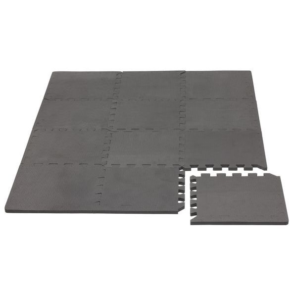 RIALTO BABY HRACÍ PODLOŽKA PUZZLE S OKRAJEM COOL GRAY 92X122 CM - HRACÍ PODLOŽKY NA ZEM - SPINKÁNÍ