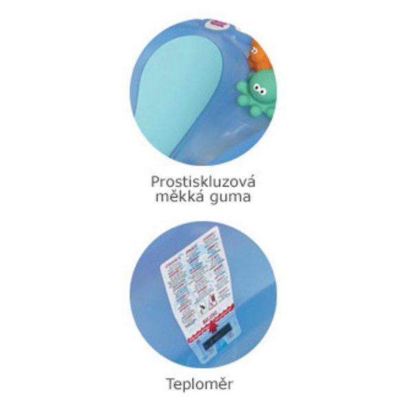 OK BABY ANATOMICKÁ VANIČKA ONDA EVOLUTION BEZ DRŽÁKŮ NA VANU, S TEPLOMĚREM - VANIČKY PLASTOVÉ - KOUPÁNÍ A ZDRAVÍ