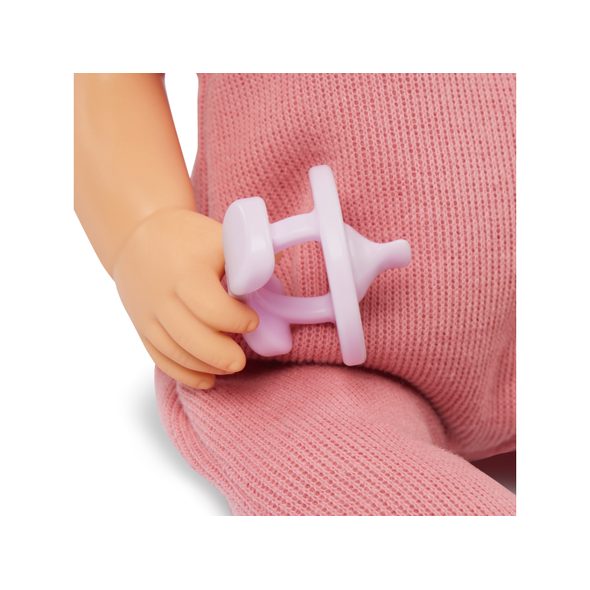 LULLA BABY PANENKA 35 CM V OVERALU S ČELENKOU PINK - PANENKY - PRO DĚTI
