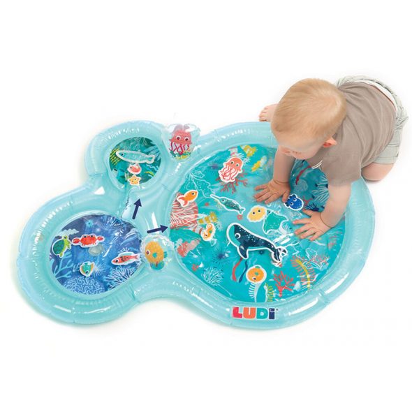 LUDI PODLOŽKA NA HRANÍ S VODOU MOŘE MODRÁ - HRACÍ DEKY - PRO DĚTI