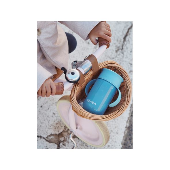 BEABA HRNEK TRÉNOVACÍ 360° BLUE 340 ML 12M+ - DĚTSKÉ HRNEČKY - KRMENÍ