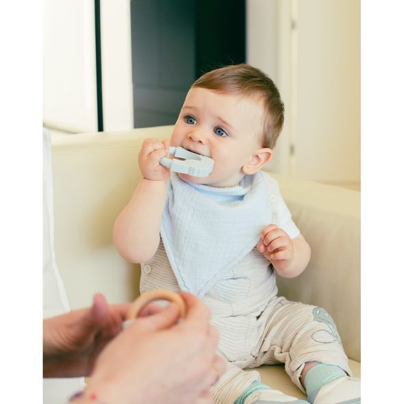 INTERBABY | KOUSÁTKO SILIKONOVÉ KROUŽEK - MODRÉ - KOUSÁTKA - PRO DĚTI